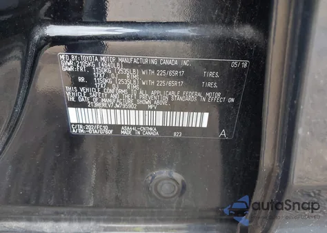 2018 Toyota Rav4 Xle из США, поврежденный, VIN 2T3RFREV7JW795902